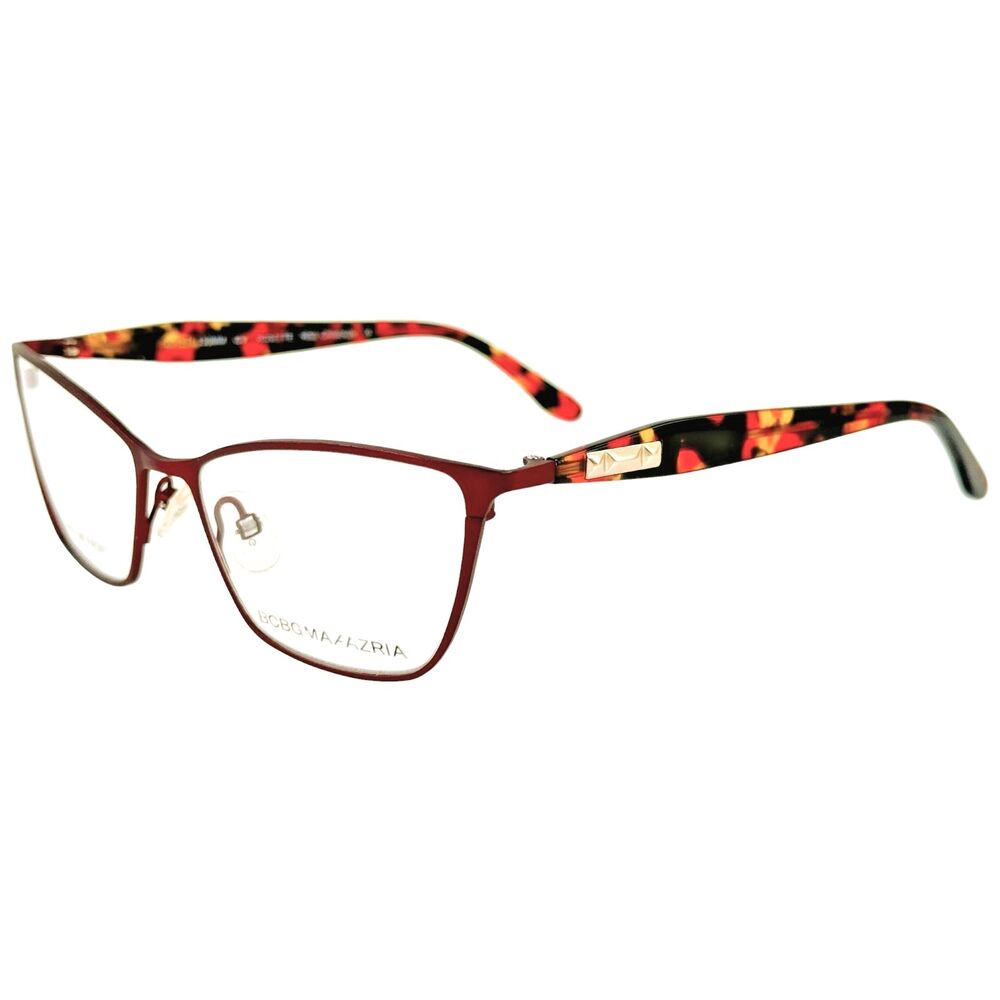 BCBG Maxazria Rosetta Womens Metal Eyeglass Frame Red Crimson 52-15 Japan